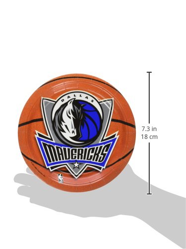 'Dallas Mavericks'' Round Plates, 7'' (8-Pack) - Basketball-Designed Premium Party Plates, Perfect For Game Day Parties